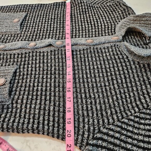 Vintage Italian Cardigan Made Young Mode By Sarissima Striped Large Sweater - Picture 8 of 9